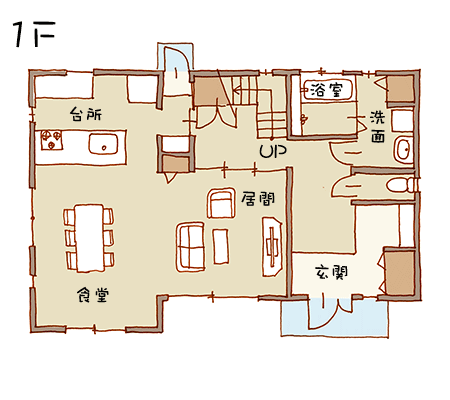 吹抜のある家